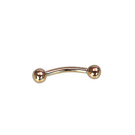 Kulmu,  - Kuldpiercing kulmudele, 0.35 g, Punane Kuld 585 proov