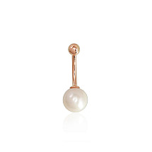 Kuldpiercing nabale, Punane Kuld 585 proov, Pärlitest