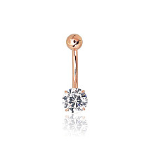 Kuldpiercing nabale, Punane Kuld 585 proov, Tsirkonid