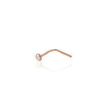 Kuldpiercing ninale, Punane Kuld 585 proov, Tsirkonid