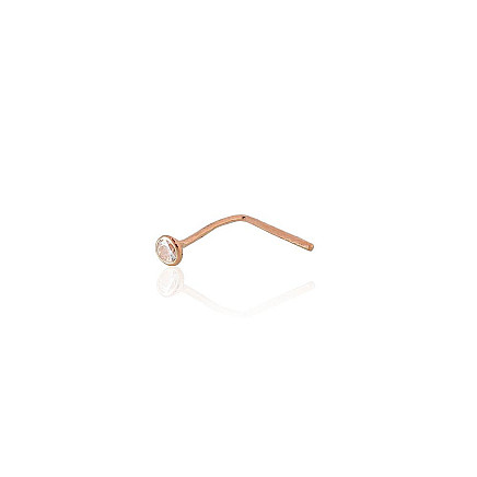 Ninna,  - Kuldpiercing ninale, 0.07 g, Punane Kuld 585 proov, Tsirkonid