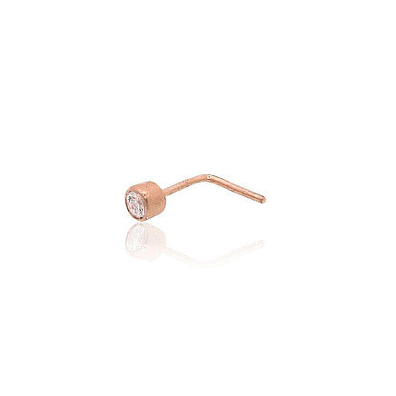 Ninna,  - Kuldpiercing ninale, 0.1 g, Punane Kuld 585 proov, Tsirkonid
