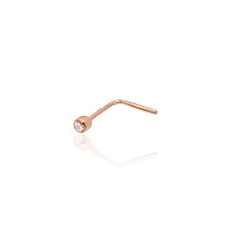 Kuldpiercing ninale, Punane Kuld 585 proov, Tsirkonid