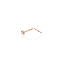 Kuldpiercing ninale, Punane Kuld 585 proov, Tsirkonid