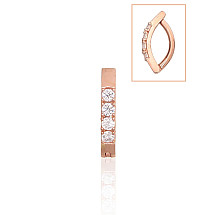 Kuldpiercing nabale, Punane Kuld 585 proov, Tsirkonid