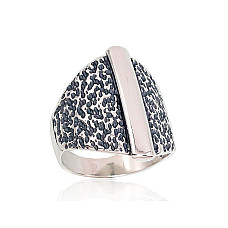 Серебряное кольцо, 17.5, 5.8 g, Серебро 925 проба, оксид (покрытие)