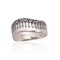 Серебряное кольцо, Серебро 925 проба, оксид (покрытие)
