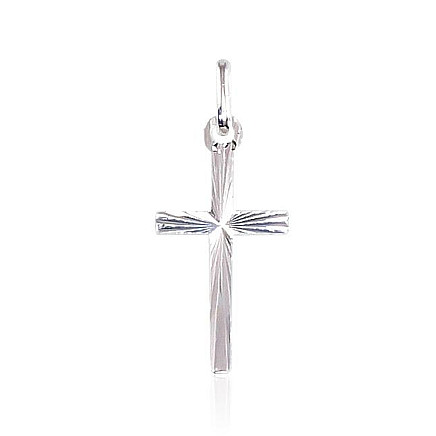 Крестики и иконки, Крестик - Серебряный кулон, 0.3 g, Серебро 925 проба