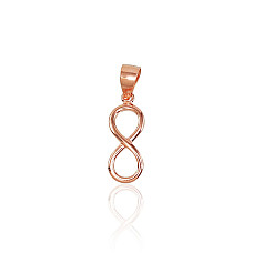Серебряный кулон, 0.7 g, Серебро 925 проба, красное золото (покрытие)