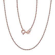 Hõbekett Rope 1, 1 mm, Hõbe 925 proov, punane kuld (kate)
