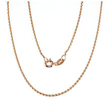 Hõbekett Spiga 1, 1 mm, Hõbe 925 proov, punane kuld (kate)