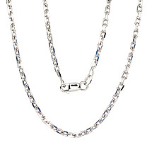 Hõbekett Anchor 3 mm, kantide teemanttöötlus, Hõbe 925 proov, roodium (kate)