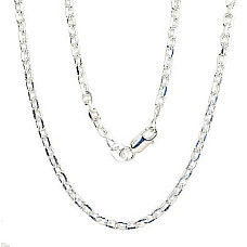 Серебряная цепочка Якорное 3 мм , алмазная обработка граней, 50, 9.7 g, Серебро 925 проба