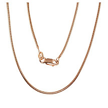 Hõbekett Snake 1, 5 mm, Hõbe 925 proov, punane kuld (kate)
