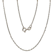 Hõbekett Anchor 1 mm, kantide teemanttöötlus, Hõbe 925 proov, roodium (kate)