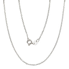 Серебряная цепочка Якорное 1 мм , алмазная обработка граней, 40, 1.8 g, Серебро 925 проба