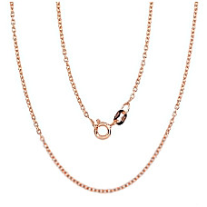 Серебряная цепочка Якорное круглое 1,1 мм, 45, 2.2 g, Серебро 925 проба, красное золото (покрытие)