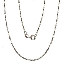 Hõbekett Anchor round 1, 1 mm, Hõbe 925 proov, roodium (kate)
