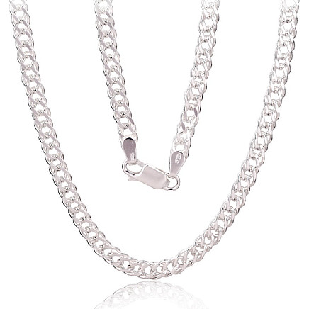 Meestele,  - Hõbekett Rombo 5.5 mm, kantide teemanttöötlus, Hõbe 925 proov