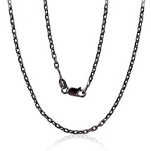 Hõbekett Anchor 2.1 mm, kantide teemanttöötlus, Hõbe 925 proov, roodium (kate)
