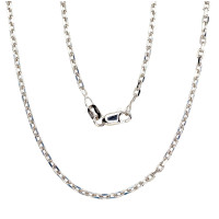 Hõbekett Anchor 2.1 mm, kantide teemanttöötlus, Hõbe 925 proov, roodium (kate)