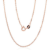 Hõbekett Anchor 1.2 mm, kantide teemanttöötlus, Hõbe 925 proov, punane kuld (kate)