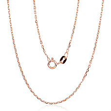 Hõbekett Anchor 1.2 mm , kantide teemanttöötlus, 55, 3.4 g, Hõbe 925 proov, punane kuld (kate)