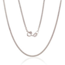 Hõbekett Curb 2 mm, kantide teemanttöötlus, Hõbe 925 proov, roodium (kate)