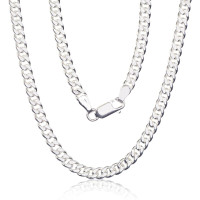 Hõbekett Curb 4 mm, Hõbe 925 proov