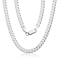 Серебряная цепочка Картье 4 мм, 60, 26.2 g, Серебро 925 проба