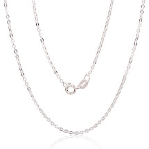 Hõbekett Anchor round 1 mm, kantide teemanttöötlus, Hõbe 925 proov