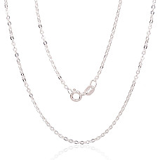 Hõbekett Anchor round 1 mm , kantide teemanttöötlus, 45, 2.2 g, Hõbe 925 proov