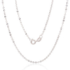 Hõbekett Anchor round 1 mm , kantide teemanttöötlus, 50, 2.4 g, Hõbe 925 proov