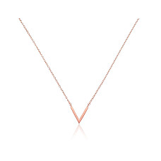 Серебряное колье, Серебро 925 проба, красное золото (покрытие), Регулируемая длина