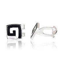 Серебряные запонки, 10.3 g, Серебро 925 проба, Ювелирная эмаль
