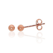 Золотые серьги-пуссеты, 0.33 g, Красное Золото 585 проба