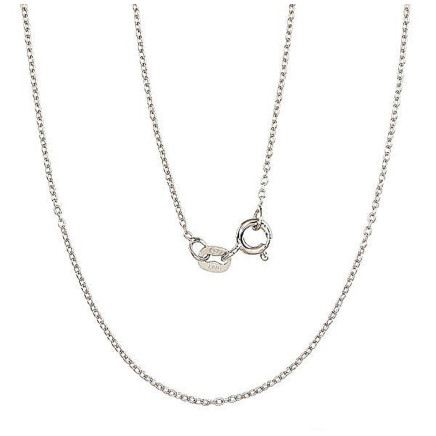 Hõbekett Anchor round 1 mm, Hõbe 925 proov, roodium (kate)
