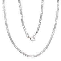 Hõbekett Rombo 2 mm, kantide teemanttöötlus, Hõbe 925 proov, roodium (kate)