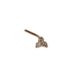 Kuldpiercing ninale, Punane Kuld 585 proov, Tsirkonid
