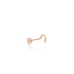 Kuldpiercing ninale, Punane Kuld 585 proov, Tsirkonid