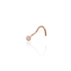 Kuldpiercing ninale, Punane Kuld 585 proov, Tsirkonid