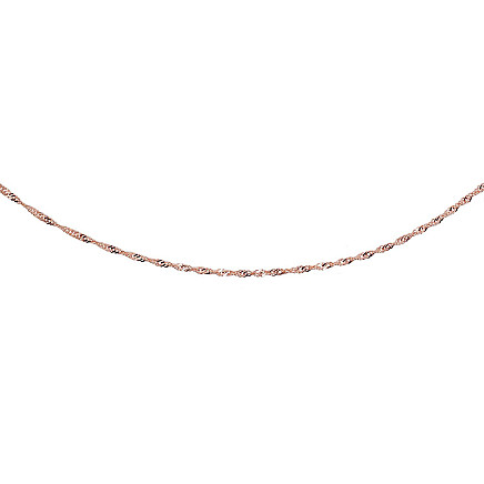 Ketid,  - Kuldkett Singapore 1.5 mm , kantide teemanttöötlus, 42, 1.68 g, Punane Kuld 585 proov