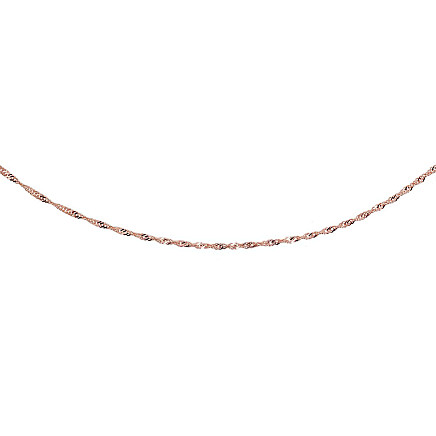Ketid,  - Kuldkett Singapore 1.5 mm , kantide teemanttöötlus, 55, 2.14 g, Punane Kuld 585 proov