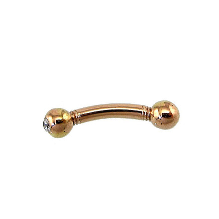 Kuldpiercing kulmudele, 0.48 g, Punane Kuld 585 proov, Tsirkonid, - 1930037998898 Kulmu, - Kuldpiercing kulmudele, 0.48 g, Punane Kuld 585 proov, Tsirkonid