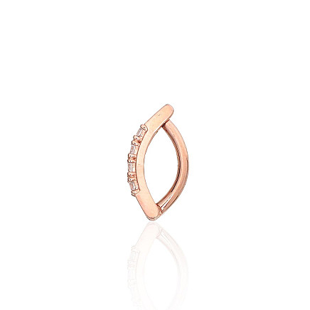 Kuldpiercing nabale, 1.06 g, Punane Kuld 585 proov, Tsirkonid, - 1930089000013 Nabale, - Kuldpiercing nabale, 1.06 g, Punane Kuld 585 proov, Tsirkonid