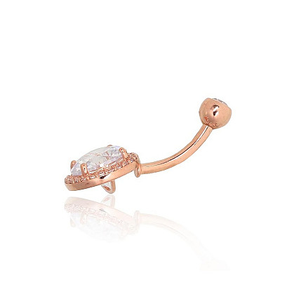 Kuldpiercing nabale, 1.9 g, Punane Kuld 585 proov, Tsirkonid, - 1930092000062 Nabale, - Kuldpiercing nabale, 1.9 g, Punane Kuld 585 proov, Tsirkonid