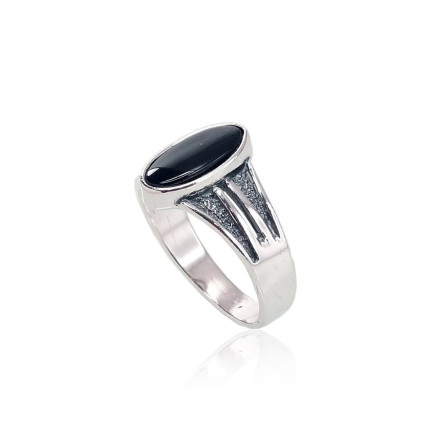 Серебряное кольцо, 17, 3.7 g, Серебро 925 проба, оксид (покрытие), Оникс, - 2100937955034 Женские, - Серебряное кольцо, 17, 3.7 g, Серебро 925 проба, оксид (покрытие), Оникс