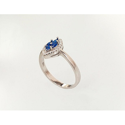 Серебряное кольцо, 19, 2.7 g, Серебро 925 проба, родий (покрытие), Цирконы, - 2101623000243 Женские, - Серебряное кольцо, 19, 2.7 g, Серебро 925 проба, родий (покрытие), Цирконы
