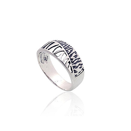 Серебряное кольцо, Серебро 925 проба, оксид (покрытие), - 2101663000012 Женские, - Серебряное кольцо, Серебро 925 проба, оксид (покрытие)