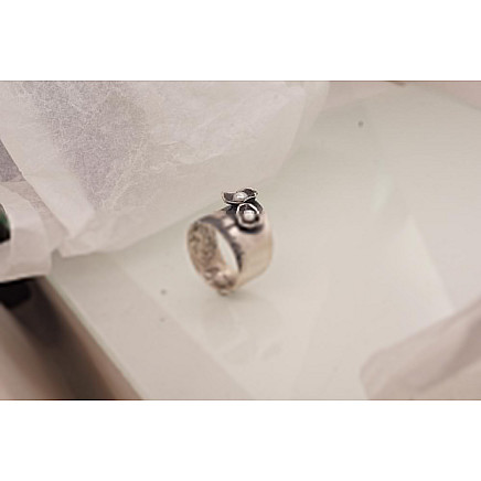 Серебряное кольцо, Серебро 925 проба, оксид (покрытие), Жемчуг, - 2101709000075 Коллекция K-Exclusive, - Серебряное кольцо, Серебро 925 проба, оксид (покрытие), Жемчуг
